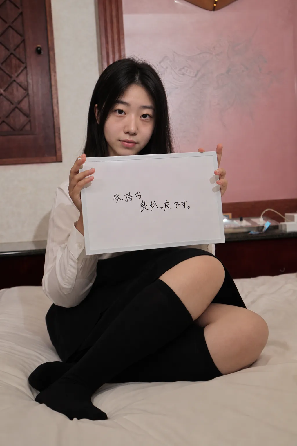 実際に撮影したモデルさんのコメント写真：気持ち良かったです。